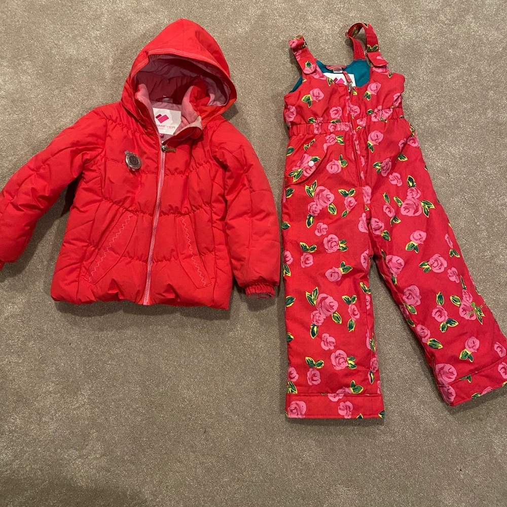 Girls obermeyer ski/snowboard set size 5/6